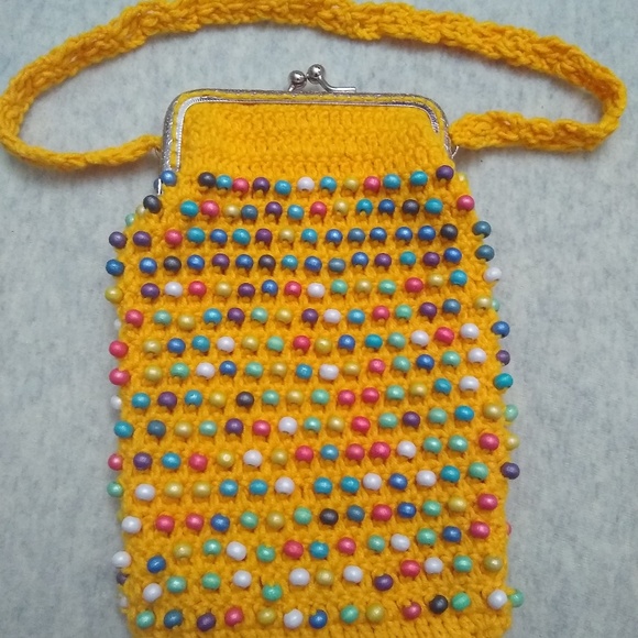 Beaded Phone cover, handmade crochet - Picture 4 of 6